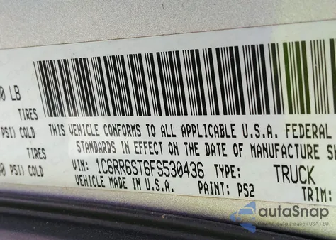 2015 Ram 1500 Tradesman from USA, damaged, VIN 1C6RR6ST6FS530436